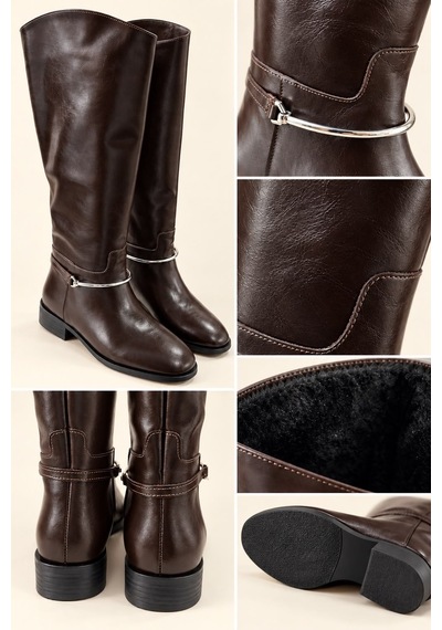 Dabab Shoes Rustle Kadın Acı Kahve Kırışık Cilt Metal Halka Detaylı Sıcak Astarlı Kaymaz Taban 3 Cm Topuklu Uzun Konç Çizme Acı Kahverengi Dabab Shoes Rustle Kadın Acı Kahve Kırışık Cilt Metal Halka Detaylı Sıcak Astarlı Kaymaz Taban 3 Cm Topuklu Uzun Konç Çizme Acı Kahverengi