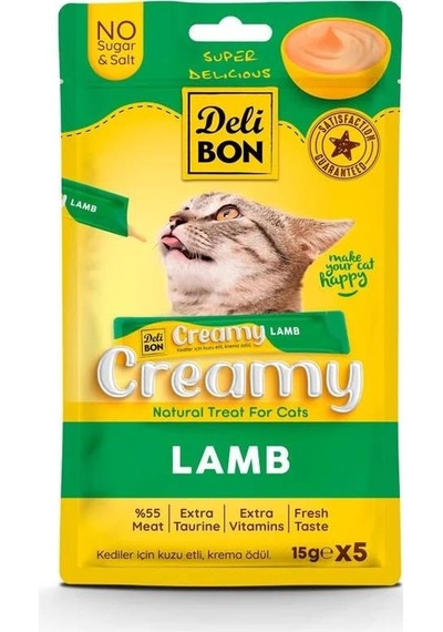 Delibon Creamy Ödül Maması Kuzulu 15gr 5li Paket