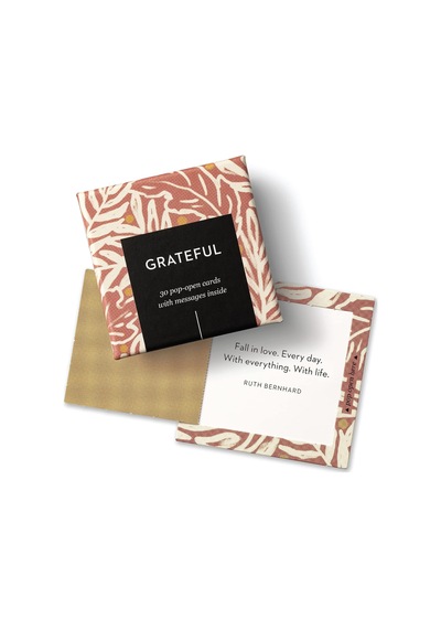 Thoughtfulls Pop-open Kartlar - 4'lü Minnettar Paket, Niyetle Yaşa, Farkındalık, Carpe Diem - 120 Açılır Kart, Her Biri İçinde Farklı Bir Mesaj Var