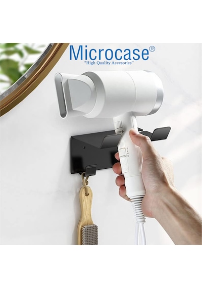 Saç Kurutma Fön Makinesi Tutucu Stand Banyo Organizeri Al4557 Siyah