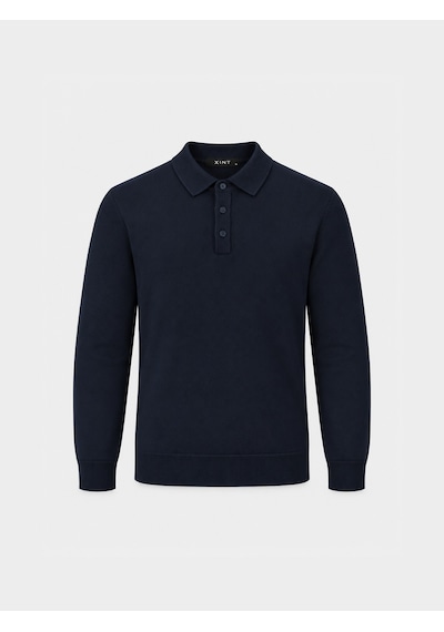 Xint Lacivert Pamuk Dokulu Regular Fit Kazak 801868