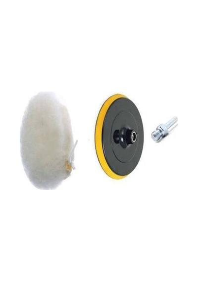 Merttools Pastapoliş Cila Süngeri Matkap & Taşlama 115 Mm Pelüş Ve Cırt Taban +matkap Aparatı