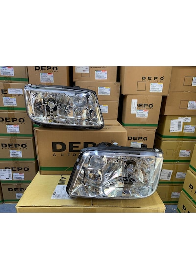 Vw Bora 1997-2004 Arası Depo Sağ Ve Sol Far Takım Sissiz Tip 1j5941017be / 1j5941018be