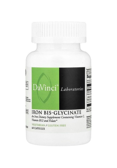Davinci Laboratories, Iron Bis-glycinate, 60 Capsules