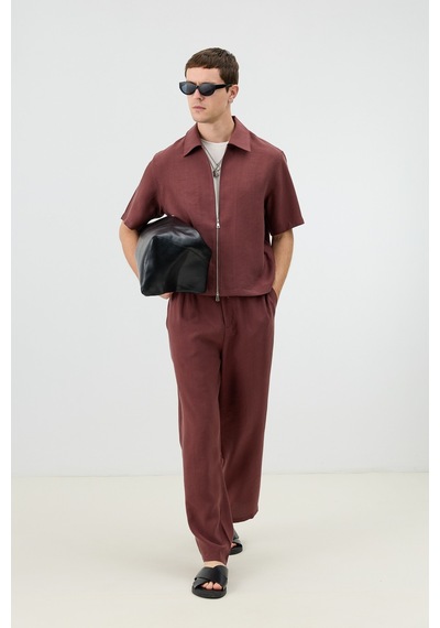 Antioch Modal Karışımlı Relaxed Erkek Pantolon Bordo