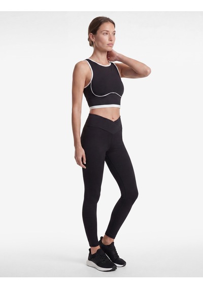 Koton Yüksek Bel Slim Fit Kemer Detaylı Spor Tayt Siyah 6sak40462nk