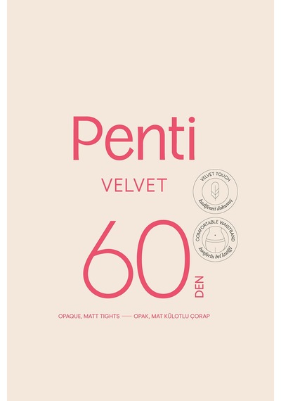 Penti Siyah Velvet Külotlu Çorap