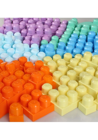 Play Blox 2915 Pastel Renkler Mega Blok Seti 56 Parça Mavi Çantalı