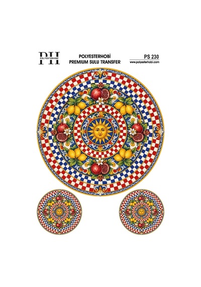 Polyesterhobi Premium Sulu Transfer 25x35 Cm İtalyan Esintisi Ve Limon Desenli Ps 230