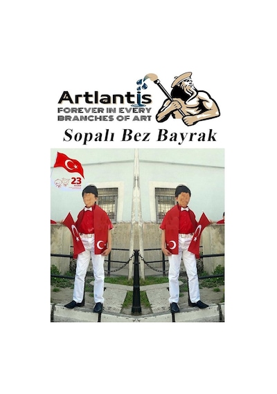 Sopalı Bez Bayrak 20x30 Cm 10 Adet Saplı Bayrak Ay Yıldız Plastik Çıtalı 20 30 Bez Bayrak Mill Bayram Kutlama
