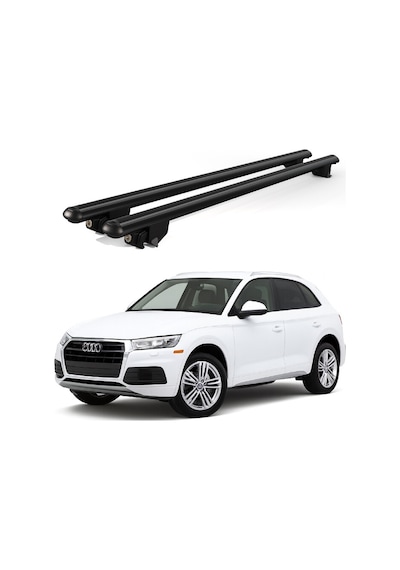 Kanca Audi Q5 2017 Ve Sonrası Uyumlu Siyah Kilitli Ara Atkı 120cm Port Bagaj Tavan Barı