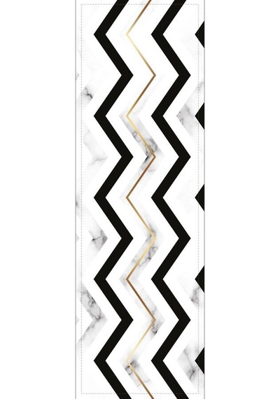 Gold Zigzaglı Desen Premium Masa Örtüsü Runner Rnr156n11