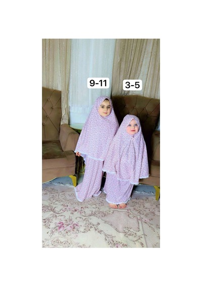 Aladaıyr 2 Adet Çocuk Namaz Elbise Pamuk Kumaş Çok Renkli029