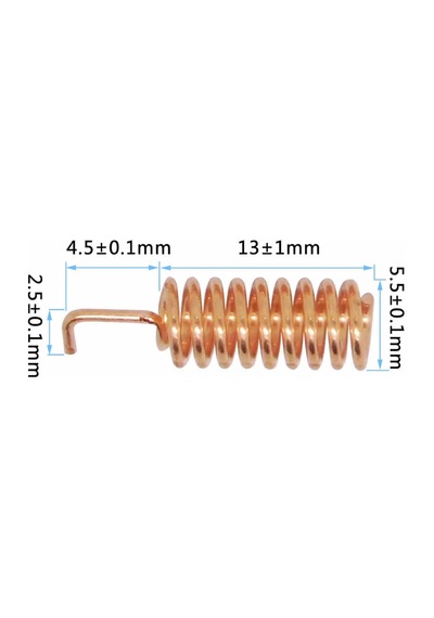 868mhz Helical Yay Anten 2.15dbi Kazanç Rf Haberleşme Kablosuz İletişim Lehimlenebilir Tip Bakır