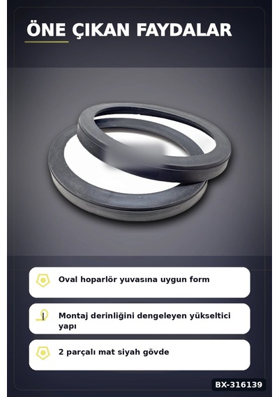 Oval Hoparlör Yükseltici Takoz Altlık 16 Cm Oto Ses Sistemi İçin 2 Adet Bx-316139