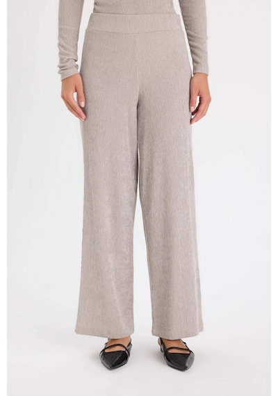 Defacto Wide Leg Bürümcük Pantolon D5141AX24AUGR302 Gri
