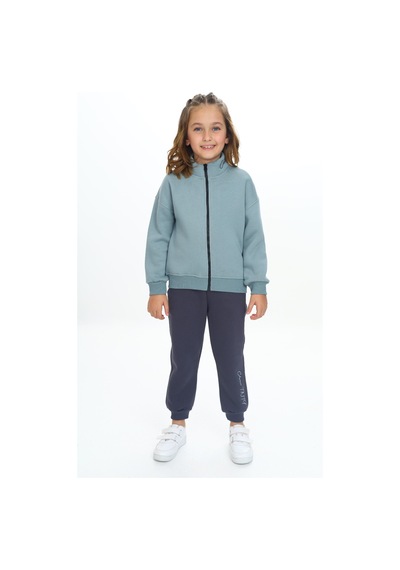 Toontoy Kids Toontoy Kız Çocuk Tnty Style Nakışlı Eşofman Takım Koyu Mavi