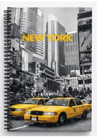 Krop Notebook Factory 17x24 100 Yp. Sert Kapak New York Şehir Temalı Defter