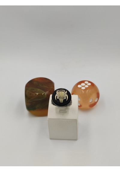 Börü Götürk Yazılı Taşsız 925 Ayar 23 Mm 16,20 G. Erkek Yüzüğü Gümüş