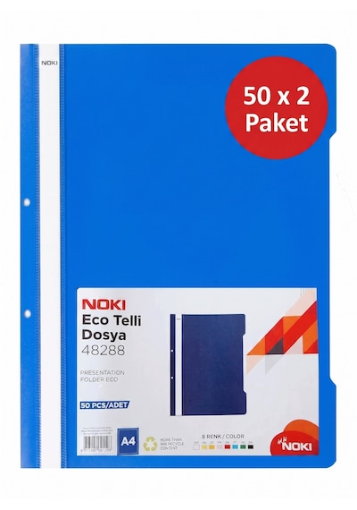 Noki Eco Mavi Telli Dosya 100'lü Paket