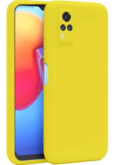 Newface Vivo Y53s Kılıf Nano İçi Kadife Silikon - Sarı