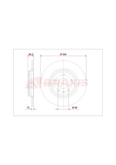 Braxis Ae0927 Fren Diski Arka A4 A5 15-q5 17- 8w0615601c