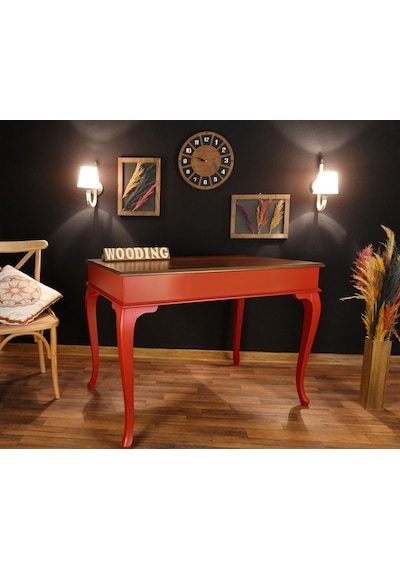 Wooding-Mobilya Wooding 100 Cm Masif Kırmızı Ceviz Yemek Masası