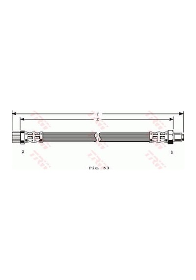TRW PHA270 Fren Hortumu Ön Sağ Sol R21 CLIO Kısa 268Mm