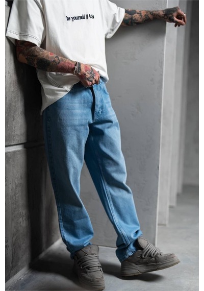 Taşlamalı Mavi Baggy Pantolon Taşlamalımavi Taşlamalı Mavi Baggy Pantolon Taşlamalımavi