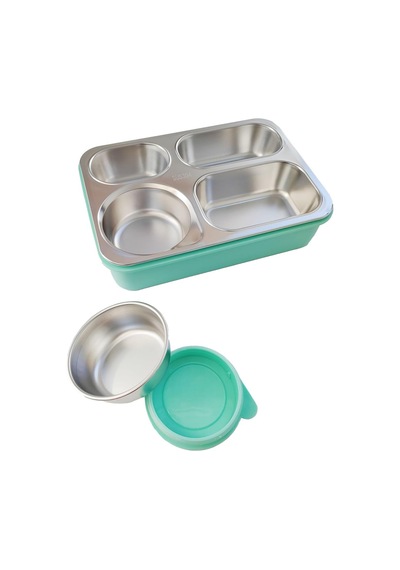 304 Çelik Yeşil 950 Ml 4 Bölmeli Öğrenci Ofis Yemek Mama Kabı Sefertası Cin864ys Çok Renkli