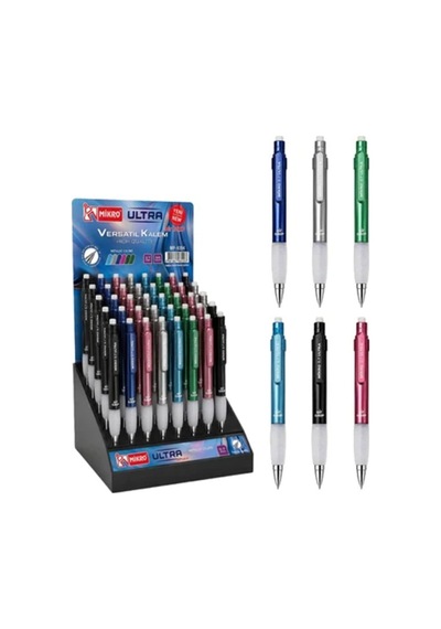 Mikro Ultra Air Grip Versatil Kalem 0,7 Uçlu Metalik Mp-9394 Karışık - 3 Adet Çok Renkli