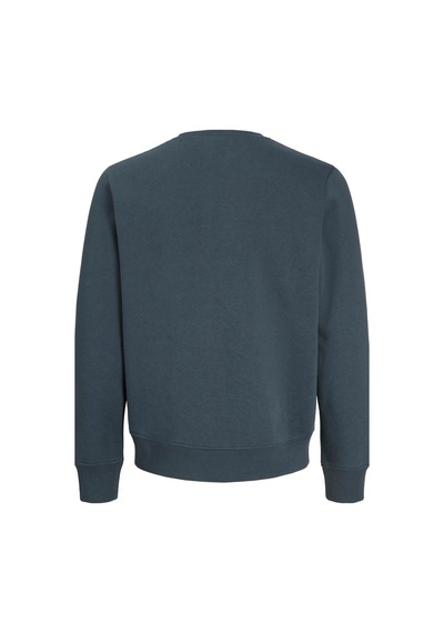 Jack & Jones Jjmunk Erkek Bisiklet Yaka Sweatshirt Rahat Günlük Mavi