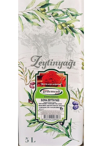 Mahmut Gedemenli Maraş Soğuk Sıkım Sızma Zeytinyağı 5 L