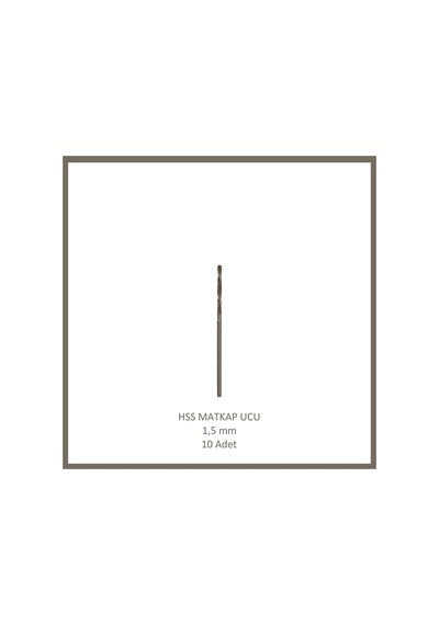 Hss Matkap Ucu 1,5 Mm, Metal, Ahşap, Plastik İçin 10 Adet