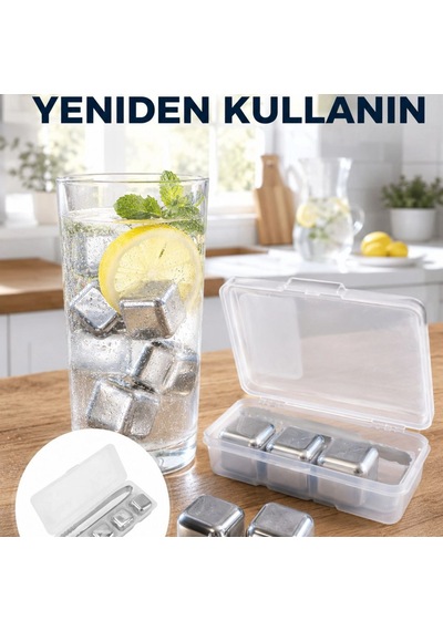 Çevre Dostu Metal Buz Küpü Ve Kullanışlı Klips Seti Yeni Nesil Renkli 34419626