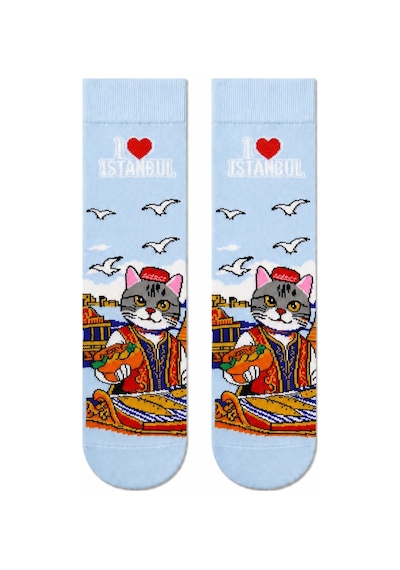 Carnaval Socks I Love İstanbul 5'li Kutulu Çorap Seti Taksi Ve Sokak Lezzetleri 2000386