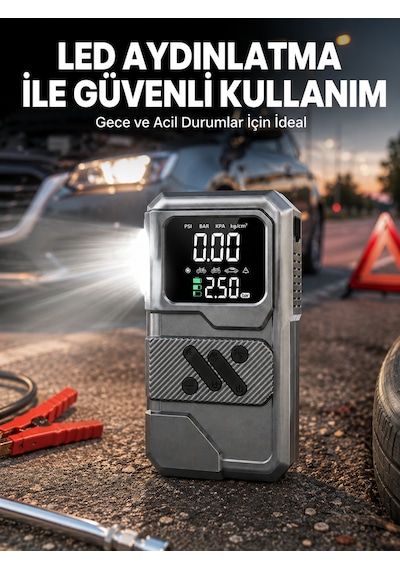 Çok Fonksiyonlu Akü Takviye Ve Taşınabilir Hava Kompresörü Diğer