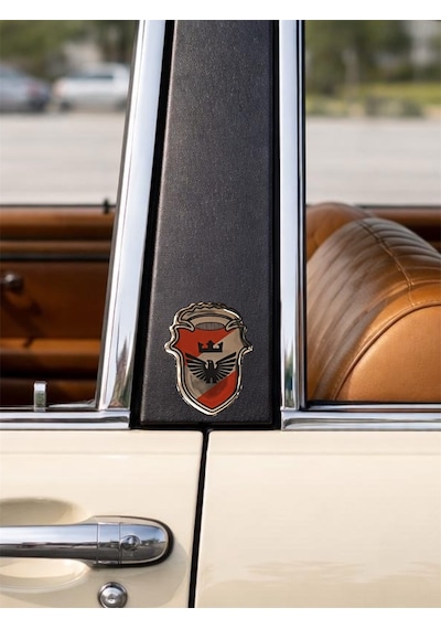 Kartal Taç Damla Sticker Etiket Kabartmalı 3d Silikon Direk Arması Kartal Taç Epoksi 2adet 3,5x3,5cm Çok Renkli