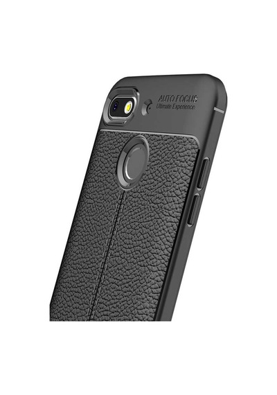 General Mobile 8 Go Kılıf Niss Deri Desenli Silikon Kılıf Siyah