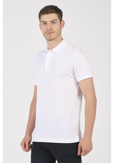 Classıc Pamuk Regular Comfort Erkek Polo Yaka Tişört Beyaz
