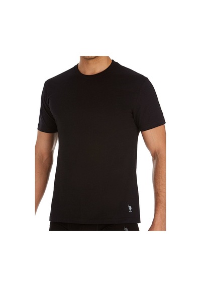 U.S. Polo Assn. Erkek Siyah 2 Li Yuvarlak Yaka Atlet 80196