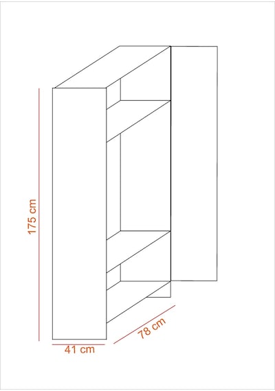 2 Kapaklı Elbise Dolabı Beyaz80 Beyaz
