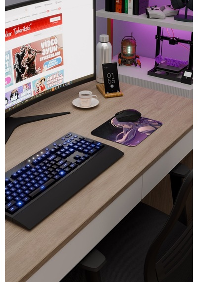 Keqing Genshin Impact Anime Gacha V5 - 22x18 Gaming Mouse Pad Fare Altlığı
