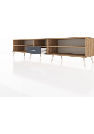 Hyperion Tv Ünitesi 3 Raflı Tek Çekmeceli 220x44x51 Çam-çam/antrasit Atlas Çam/antrasıt - Atlas Çam Hyperion Tv Ünitesi 3 Raflı Tek Çekmeceli 220x44x51 Çam-çam/antrasit Atlas Çam/antrasıt - Atlas Çam