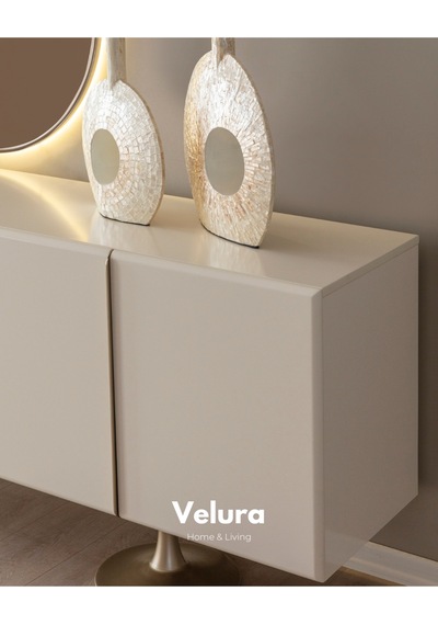 Marcel Konsol + Ayna Kırık Beyaz
