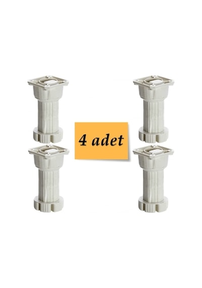 4 Adet 10-15cm Aralığında Ayarlı Gri Baza Ayağı Gri