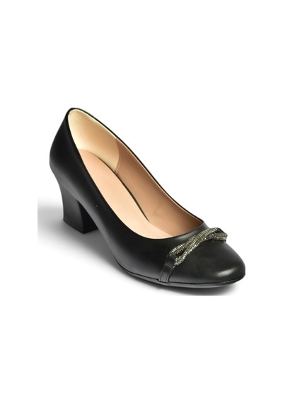 Fox Shoes Z820851009 Siyah Kalın Topuklu Kadın Ayakkabı