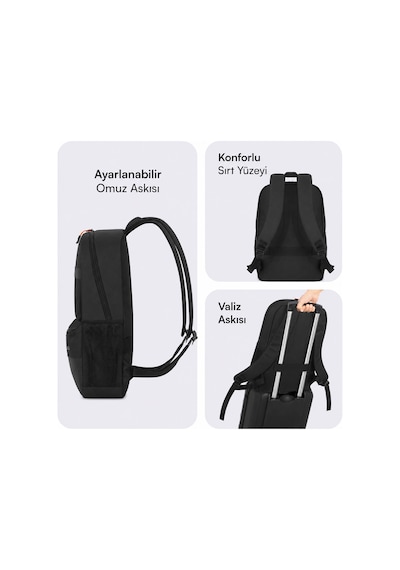 Mack Mcc-1622 16 Pax Line Notebook Sırt Çantası Siyah