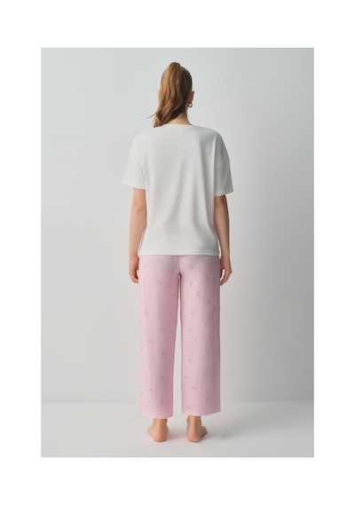 Suwen Jade Pamuklu Pijama Takımı Wsh10510023919 Pembe