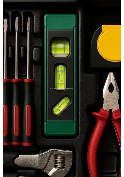 Mini Su Terazisi, 3 Gözlü, 2 Mm Hassasiyet, Yatay Dikey Ve 45 Ölçüm, Ergonomik Taban, Darbeye Dayanıklı, Raf